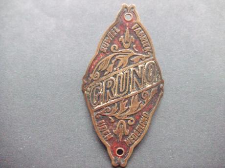 Gruno rijwielfabriek Uden oud balhoofdplaatje 11